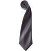 Kravata Premier Workwear Saténová kravata tmavě šedá