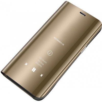 Pouzdro Beweare Clear View neoriginální na Samsung Galaxy S21 Ultra 5G - zlaté