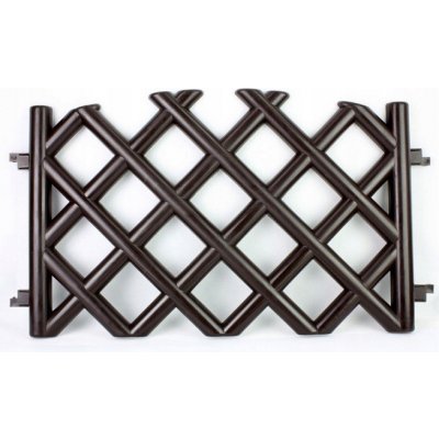 Bj plastik Zahradní plůtek, plastová mříž hnědá – Sleviste.cz