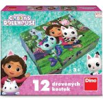 Dino Obrázkové kostky Gábinin kouzelný domek, 12 kostek – Zboží Živě