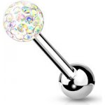 Šperky4U piercing do jazyka Crystals from SWAROVSKI PJ0030-AB – Zboží Dáma