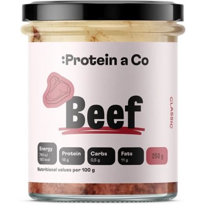 ProteinaCo Hovězí maso ve vlastní šťávě 250 g – Hledejceny.cz