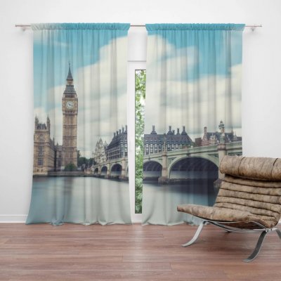 Sablio Závěs Londýn Bridge: 2ks 140x250cm – Hledejceny.cz