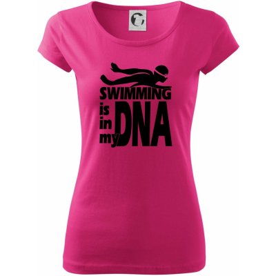 Swimming is in my DNA Pure dámské triko Purpurová – Zboží Mobilmania