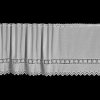 Záclona Berk vitrážová záclona, bavlněný batist 3812 vyšívaná kytička s bordurou, bílá výška 60cm (v metráži)