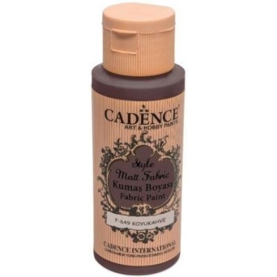 Cadence Textilní barva Style Matt Fabric tmavě hnědá 50 ml – Zboží Dáma