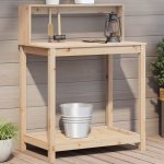 Petrashop 832407 Přesazovací stůl s policemi 82,5x50x109,5 cm masivní borovice Hnědá – Hledejceny.cz