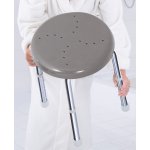 Ridder Premium Stolička s nastavitelnou výškou, sedák šedý děrovaný, nosnost 150 KG, v. 35 - 53 cm, – Zboží Dáma