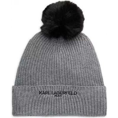 Karl Lagerfeld Pom Pom Cable šedá – Zboží Mobilmania