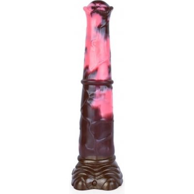 Bad Horse silikonové dildo 24 cm hnědo růžové – Sleviste.cz