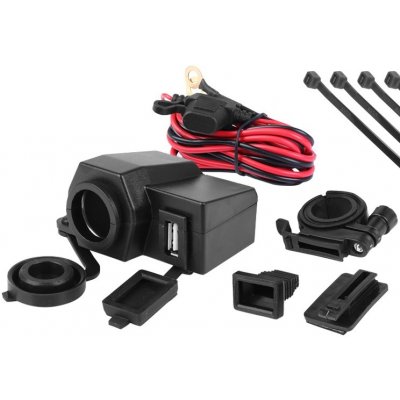 Carmotion Moto vodotěsná zásuvka 12V + USB 2100 mA - – Zboží Mobilmania