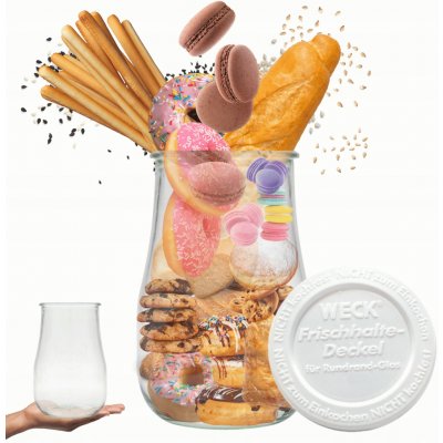 Weck Zavařovací Sklenice 1,75l váza TULIP s plastovým víkem 1 Ks pro skladování – Hledejceny.cz
