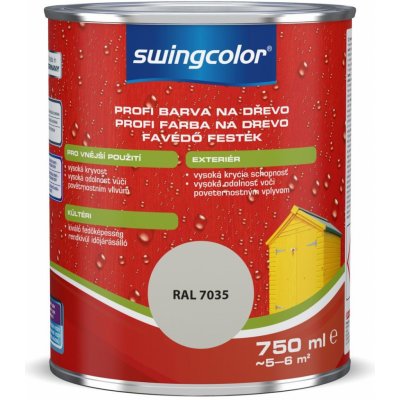 Swingcolor Profi Barevný email na dřevo 0,75 l lesklý světle šedý – Zboží Mobilmania