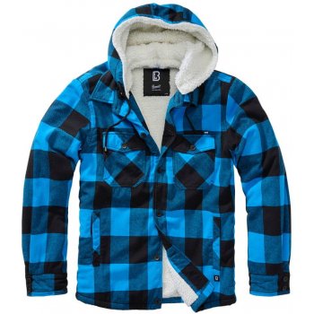 Brandit bunda Lumberjacket Hooded černá modrá