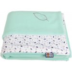 KAARSGAREN dětská deka mentolová lístečky – Zboží Mobilmania