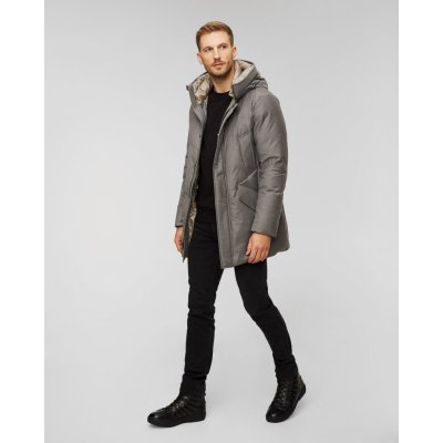 Woolrich Luxe Wool Silk Parka šedý – Zbozi.Blesk.cz