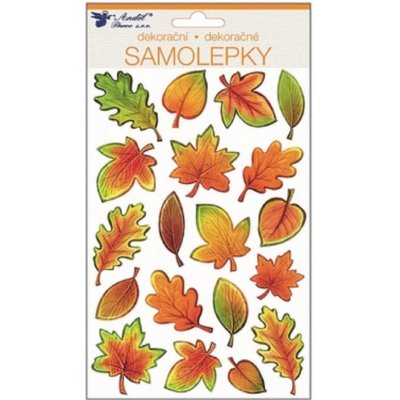 Anděl Přerov Samolepky plastické 25x14 cm, podzimní listí – Zboží Dáma