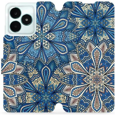 Mobiwear flip Realme C51 - V108P Modré mandala květy – Zboží Mobilmania