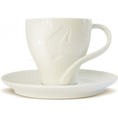 Julius Meinl Ivory Premium bílý porcelánový šálek s podšálkem pro Espresso 60 ml – Zboží Mobilmania