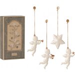 Maileg Vánoční plechové ozdoby Holy Night White - 4 ks – Hledejceny.cz