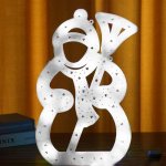 eCa Vánoční závěsná LED Sněhulák 42 x 25 cm IP20 studená bílá – Hledejceny.cz