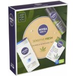 Nivea Men Sensitive Fresh balzám po holení 100 ml + sprchový gel 250 ml + deospray 150 ml dárková sada – Zbozi.Blesk.cz