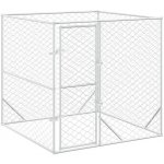 Shumee Venkovní psí kotec stříbrný 200 x 200 x 200 m – Zboží Dáma