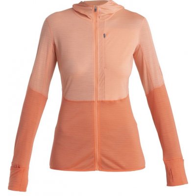 Icebreaker Wmns Merino 200 Realfleece Descender LS Zip Hoodie Glow/Tang/Cb – Zboží Mobilmania