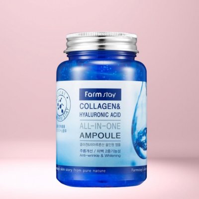 Farm Stay Collagen & Hyaluronic Acid All In One ampule anti-age pleťové sérum 250 ml – Zboží Dáma