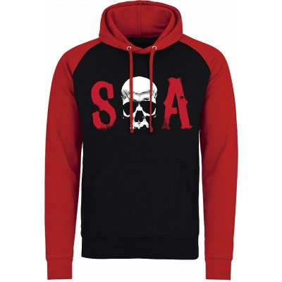 Sons of Anarchy mikina, SOA Baseball Black & Red