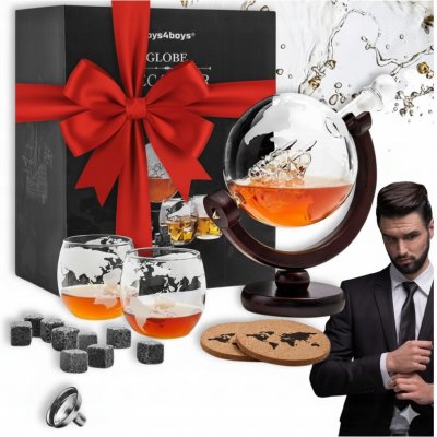 Sada na whisky Toys4Boys Globus - karafa a sklenice – Hledejceny.cz