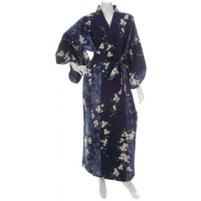 Japonské dámské kimono Yukata Sakura BLUE dlouhé – Zbozi.Blesk.cz