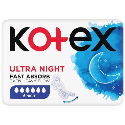 Kotex UT Night vložky 6 ks – Zboží Mobilmania