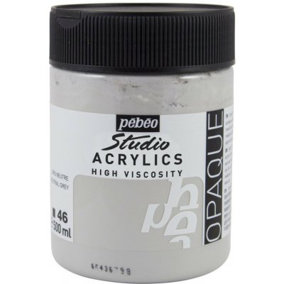Pebeo Neutral grey 46 Studio Acrylics 500 ml krycí malba – Hledejceny.cz