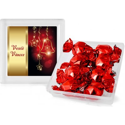 Selllot Pralinky v plastové krabičce Veselé Vánoce červené pralinky 112 g – Hledejceny.cz