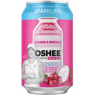 Oshee vitamínová voda vitamíny a minerály ZERO perlivá plech 330 ml – Hledejceny.cz