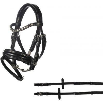 Uzdečka HKM Hobby Horsing Leather černá – Sleviste.cz