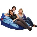 BeanBag Home Comfort Duo 189x140 s popruhy Dark Blue-Cyan – Sleviste.cz