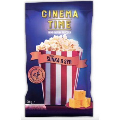 Cinema Time Mikrovlnný popcorn šunka a sýr 90 g – Zboží Dáma