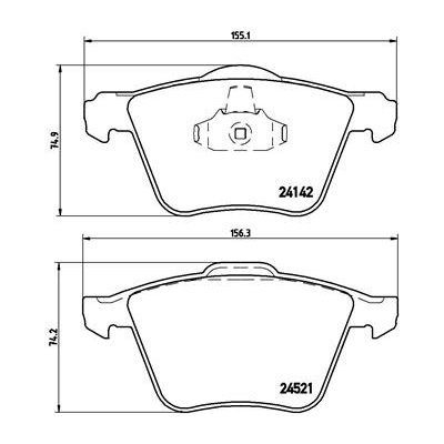 Sada brzdových destiček, vždy 4 kusy v sadě BREMBO P 24 077 (P24077)