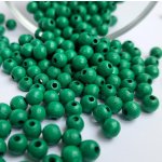 Detoa dřevěné korálky tmavě zelené 6 mm 10 ks – Sleviste.cz