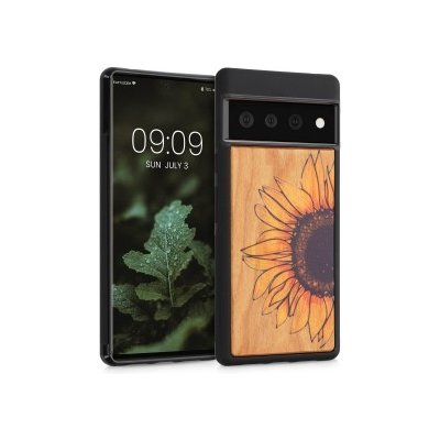 Pouzdro Kwmobile Dřevěné Google Pixel 6 Pro žluté