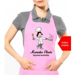 Kariban HobbyTriko Zástěra pro maminku Maminka báječná kuchařka Růžová (Light Pink) – Hledejceny.cz