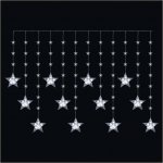 Emos LED vánoční závěs – hvězdy, 170x85 cm, 3x AA, venkovní i vnitřní, studená bílá, časovač DCGC03 – Hledejceny.cz