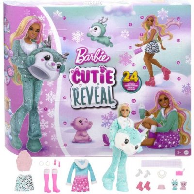 Mattel BARBIE Cutie Reveal Adventní kalendář s panenkou – Zboží Mobilmania