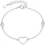 Nubis Dětský stříbrný náramek se srdíčkemDN-0110 – Zboží Mobilmania