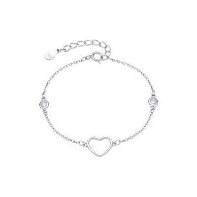 Nubis Dětský stříbrný náramek se srdíčkemDN-0110 – Zboží Mobilmania