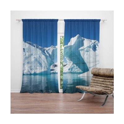 Sablio Závěs Ledovce: 2ks 140x250cm – Hledejceny.cz