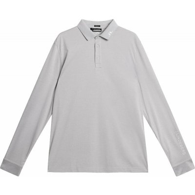 J.Lindeberg Tour Tech long sleeve mens Polo grey melange – Zboží Mobilmania