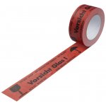 Vorsicht Glas Výstražná papírová páska šířka 50 mm x 50 bm BJ = 36 rolí červená – Zboží Dáma